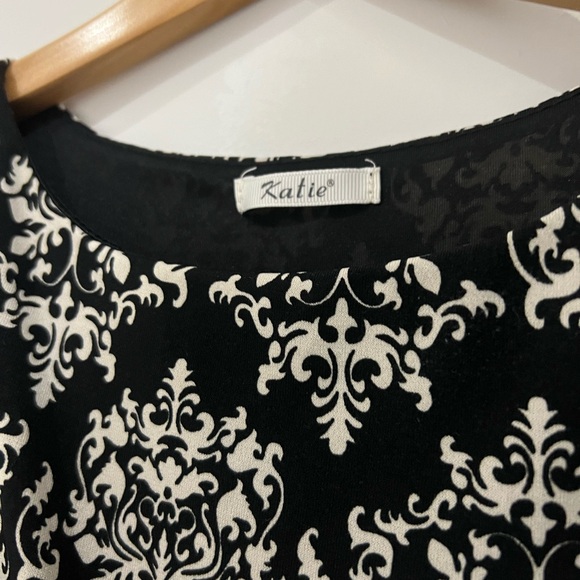 Katie CA53518 Dress Black with Print - Picture 2 of 6